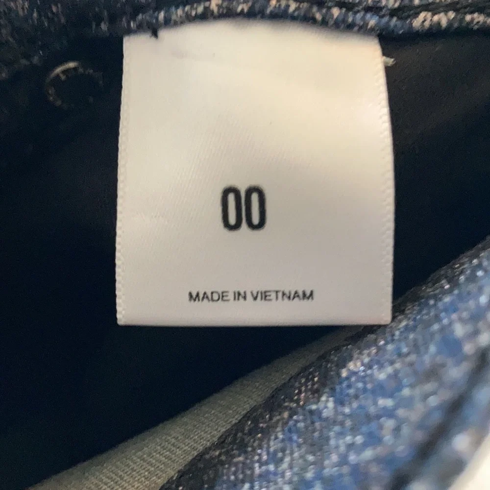 Express super high rise slim metallic jean with stretch 00 0 or 6 - Picture 16 of 17